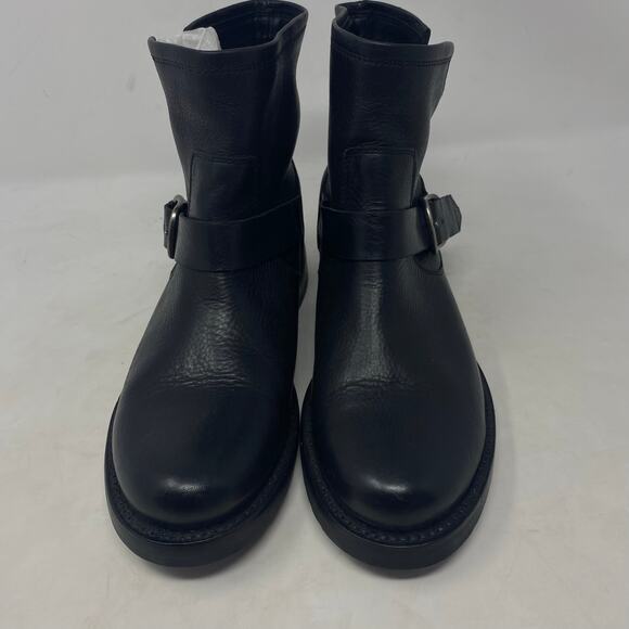 Frye Veronica Leather Booties Black Leather Moto Boot 8.5 - Picture 3 of 8